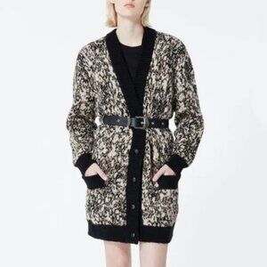 The Kooples Long, Oversized Mohair Knit Cardigan, Size M/L